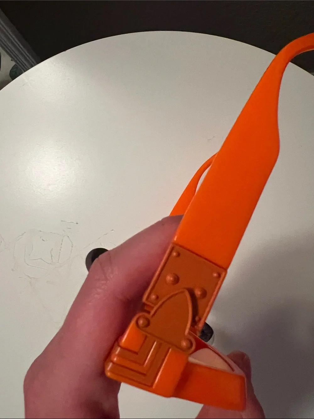 Bold Orange Rectangular Sunglasses
